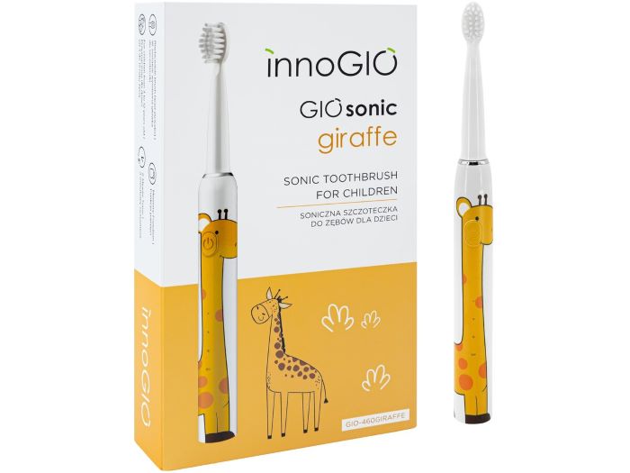 InnoGIO Soniczna szczoteczka GIOsonic Giraffe GIO-460 dla dzieci-Żółty