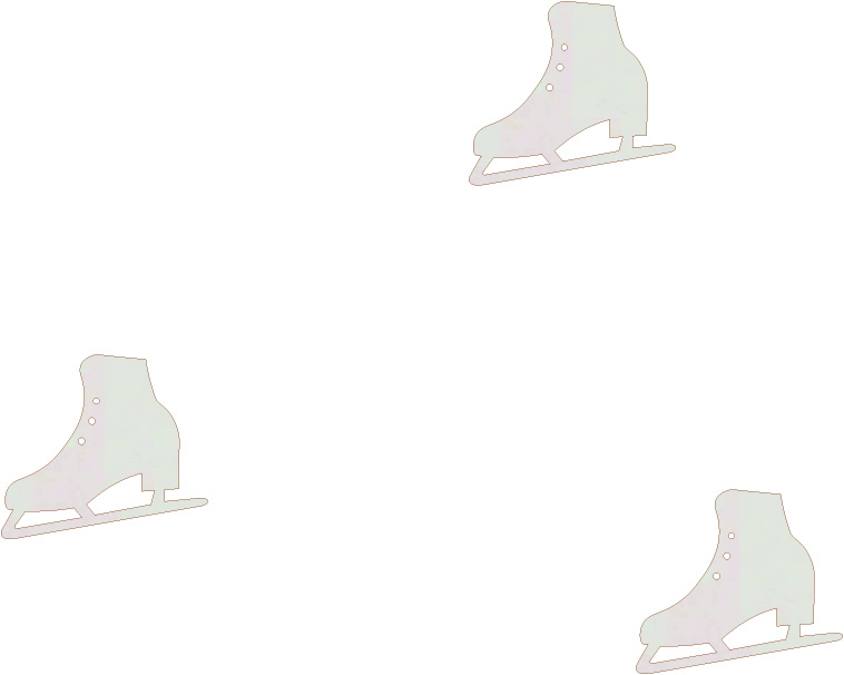 Łyżwy baza do makramy, kartek, wycinanki, tekturki, scrapki, dekor święta Bożego Narodzenia zawieszka z bermaty zestaw 3