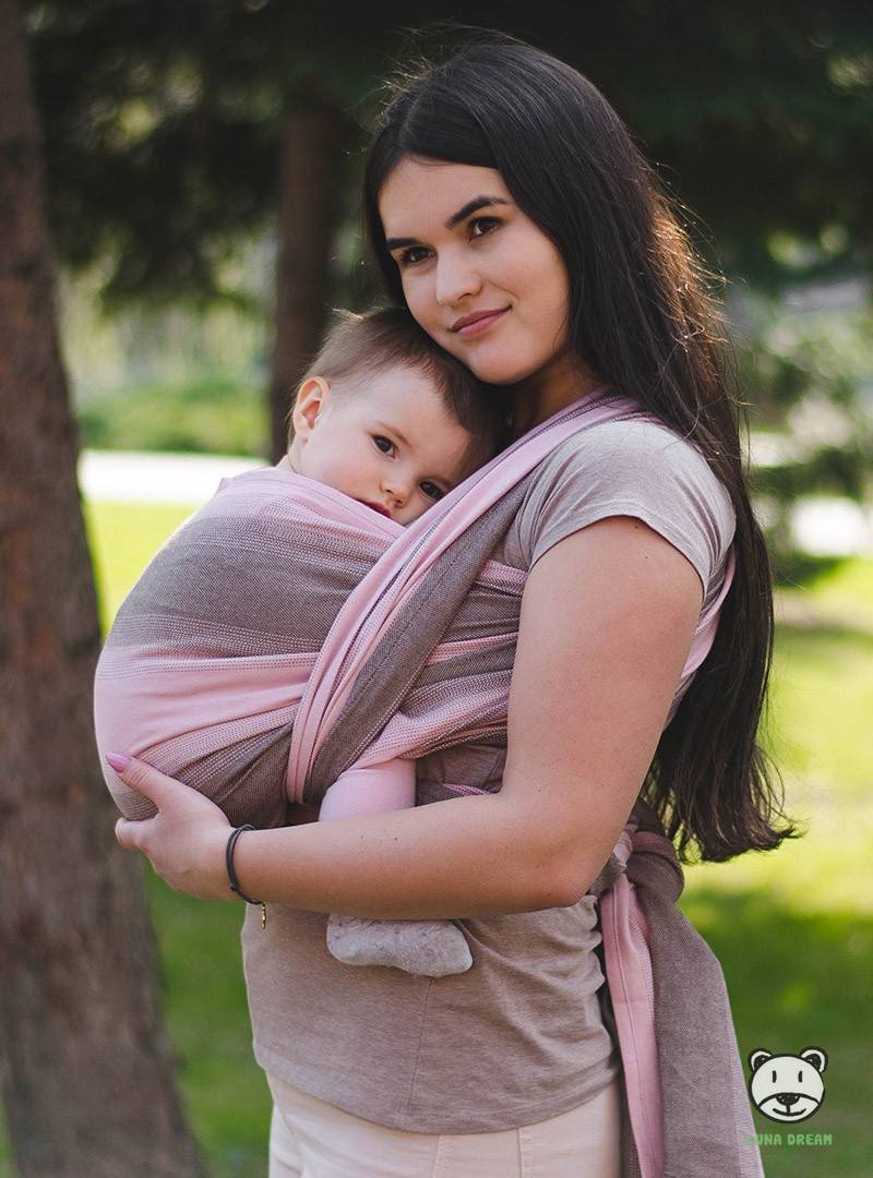 Chusta do noszenia dzieci AUTUMN OMBRE (paski) - 100% Bawełna, splot skośno-krzyżowy