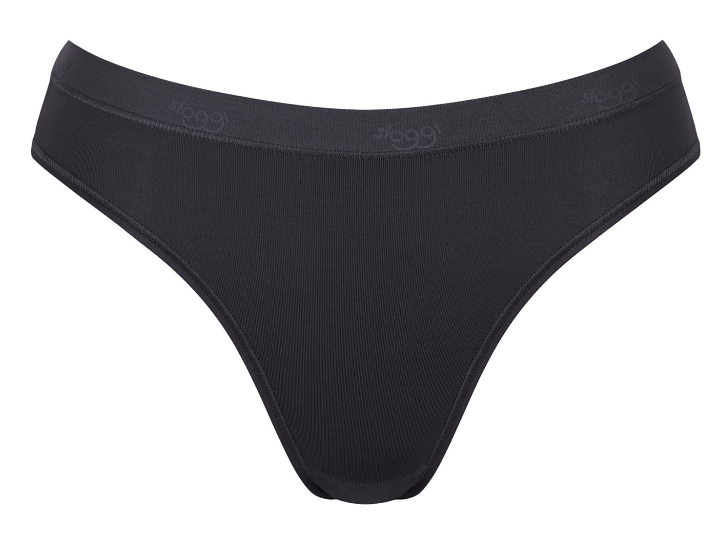 Hello by Sloggi Majtki hipstery / tai damskie „Fresh N Free Microfibre” Stringi, Czarny, 40