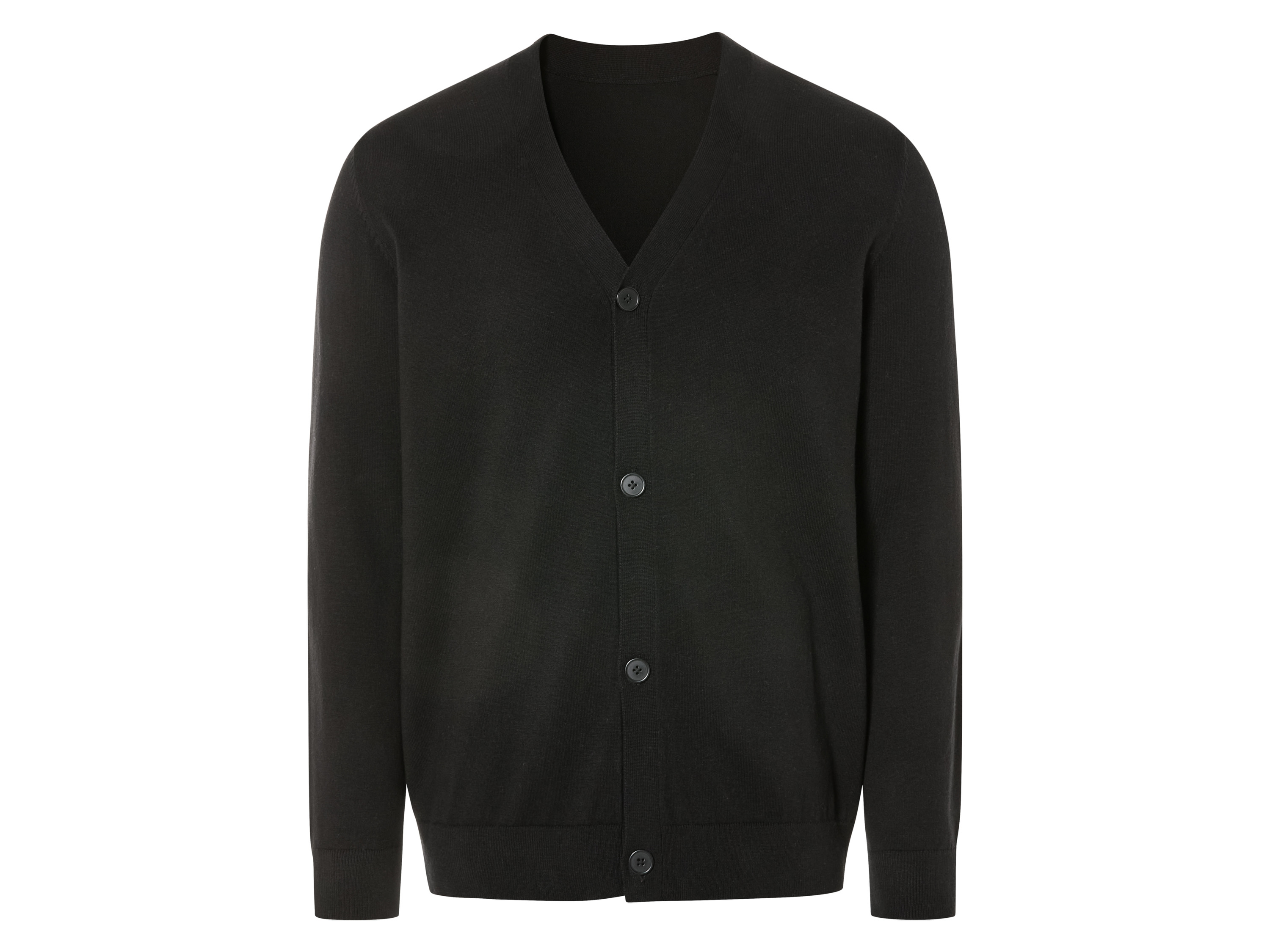 Livergy Kardigan męski z bawełną Czarny, S 44/46