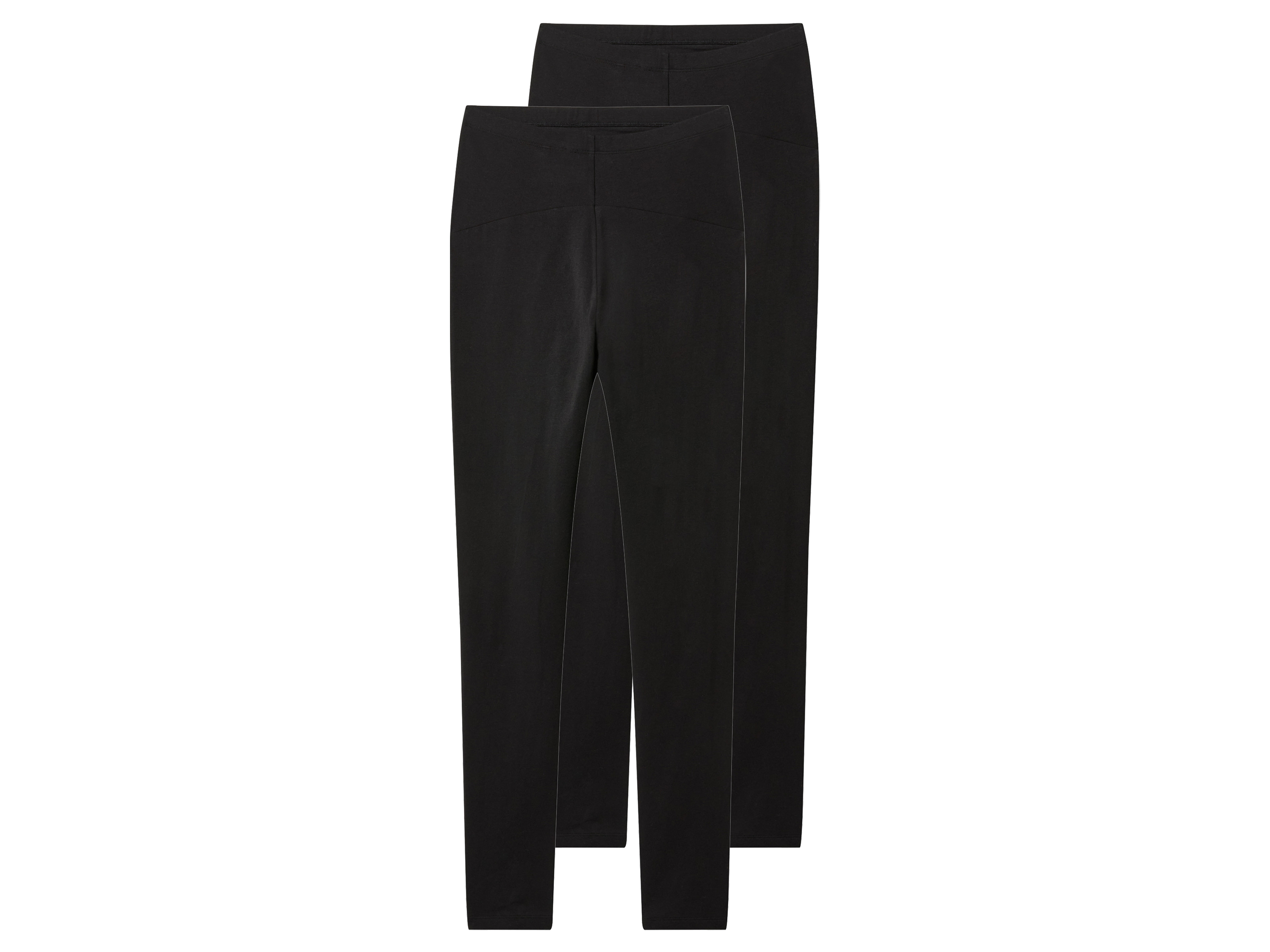 esmara Legginsy ciążowe damskie z biobawełną, 2 pary Czarny, Xl48/50