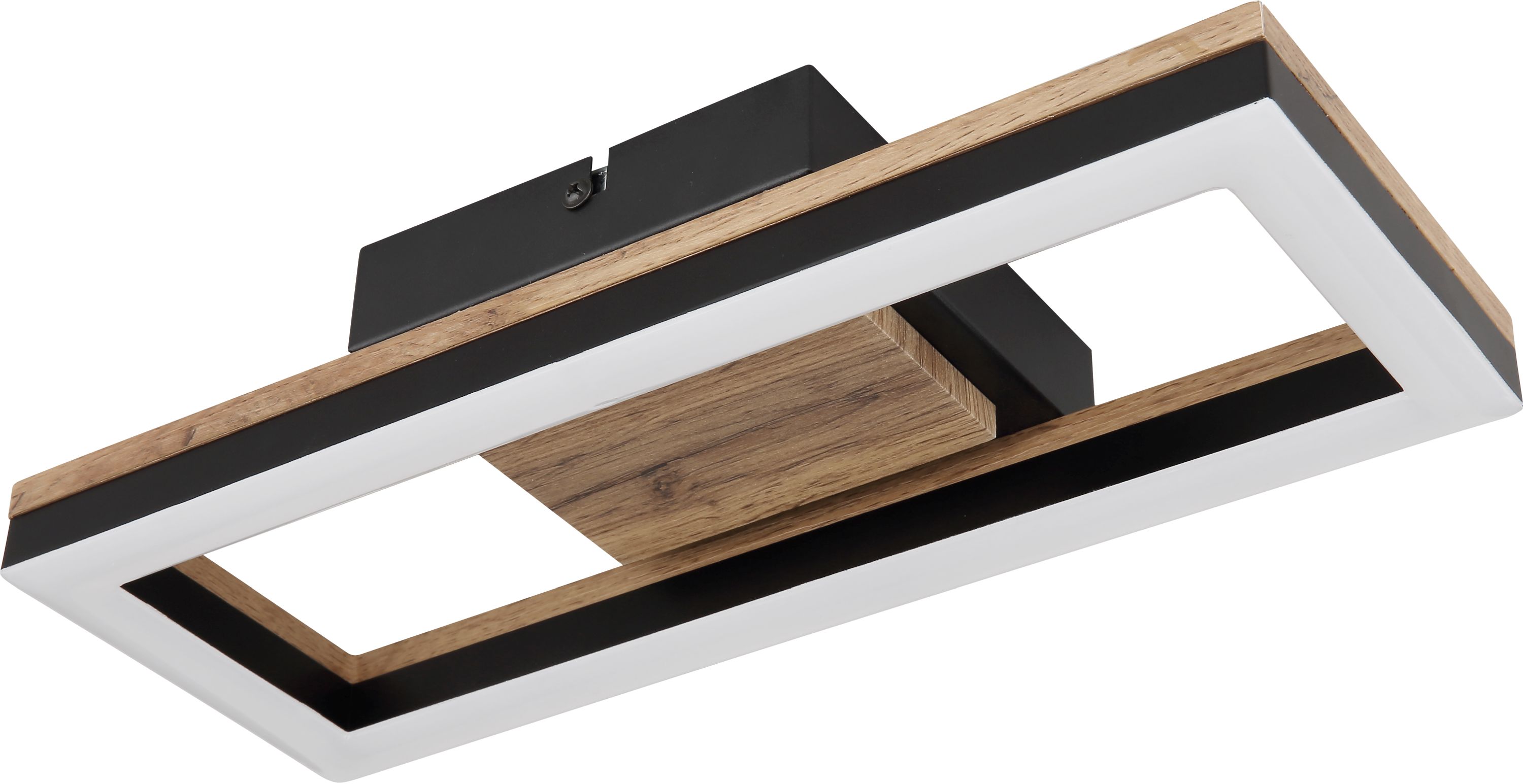 Darmowa Dostawa - Lampa podsufitowa 1x12 W czarna-drewno Globo Lighting Beatrix 67297D1