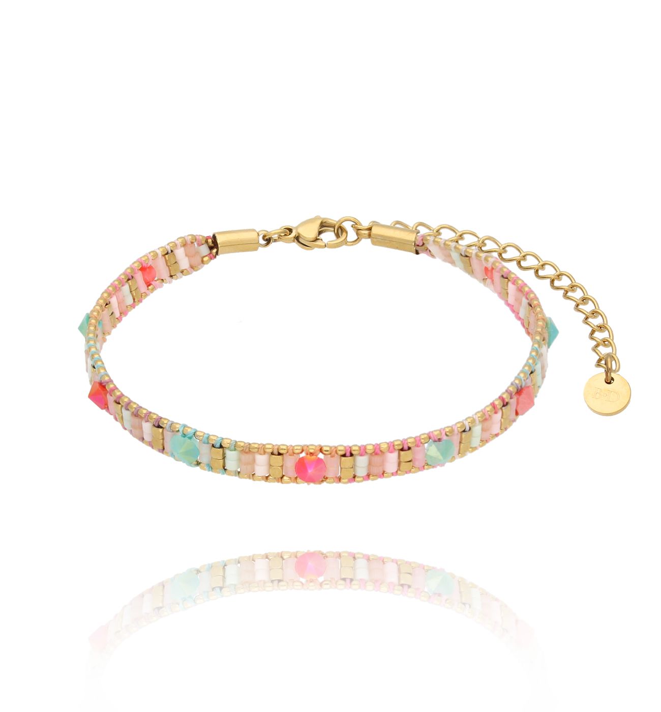 Bransoletka kolorowa z koralikami Miyuki Decor - By Dziubeka