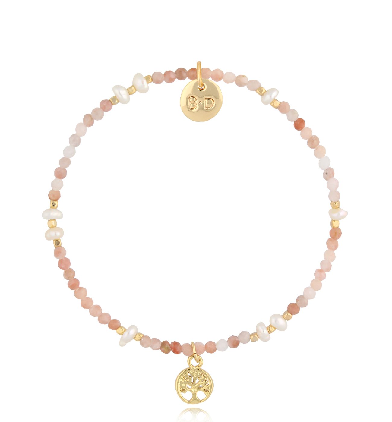 Bransoletka różowa z drzewkiem Arbor BTW2139