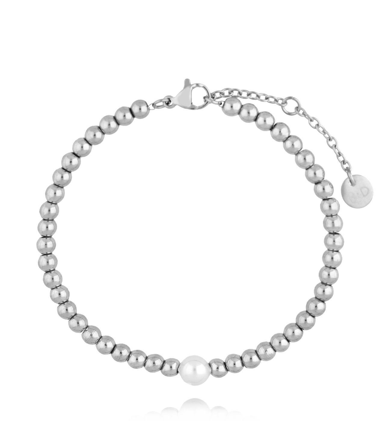 Bransoletka srebrna z perłą BSY0315