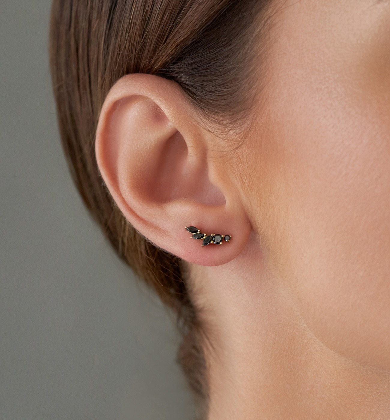 Kolczyki z czarnymi cyrkoniami Cassie - By Dziubeka