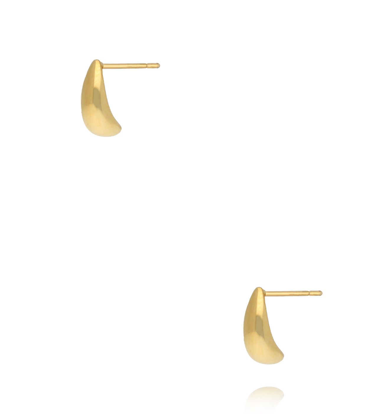 Kolczyki kropelki złote KSY0412 - By Dziubeka