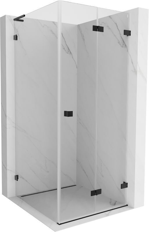 Kabina prysznicowa Mexen Lunar-F L czarna 80x80 cm 1 szt.