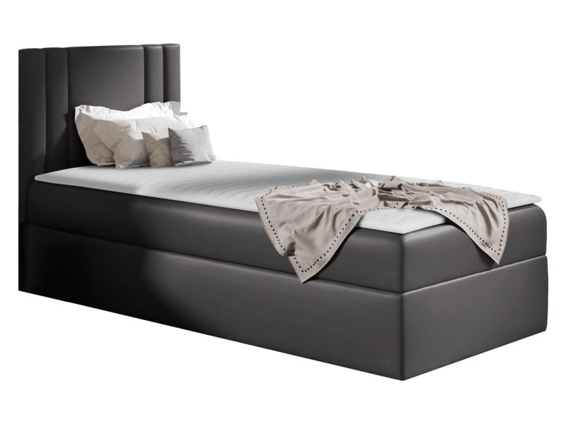 Łóżko kontynentalne MIRJAN 24 Carmen Mini 90x200, Strona: Lewa grafitowa ekoskóra 1 szt.