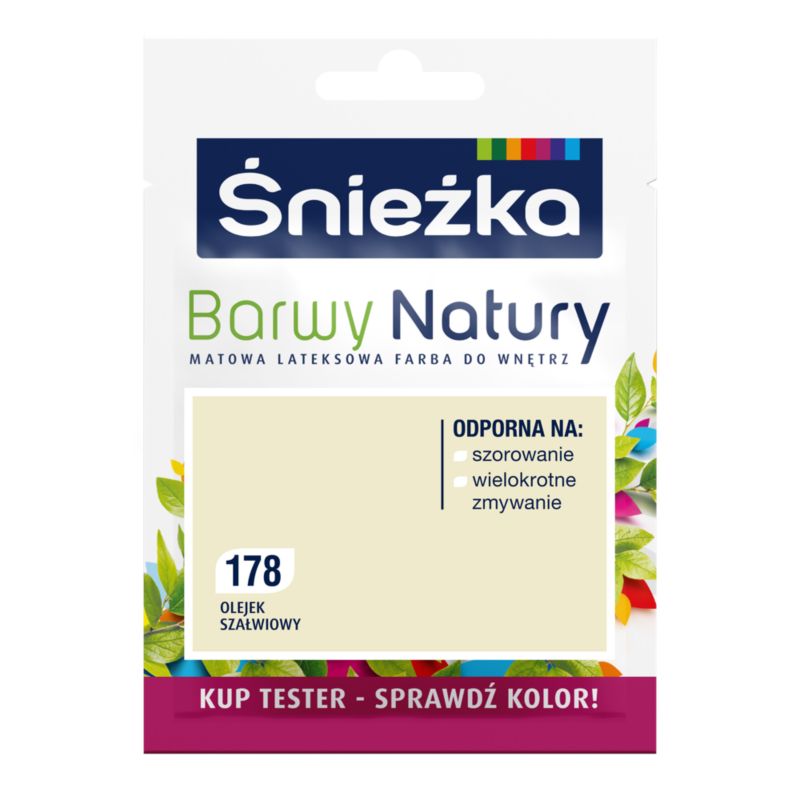 Tester farby Śnieżka Barwy Natury olejek szałwiowy 25 ml