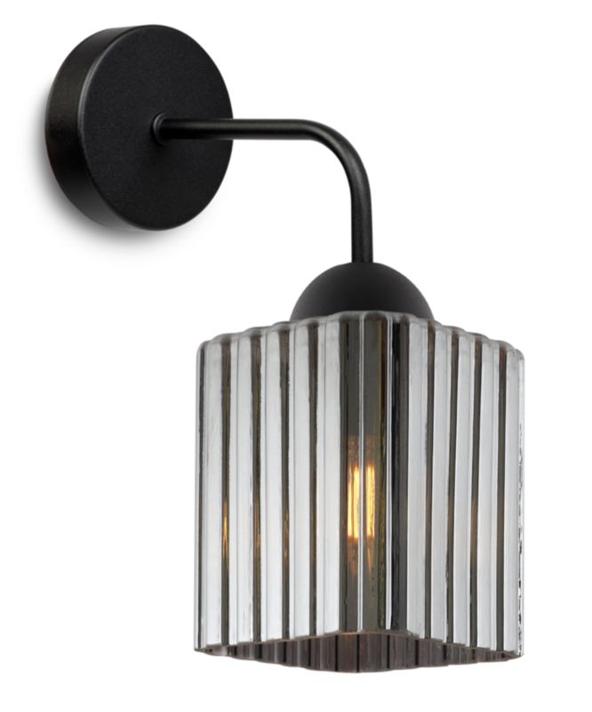 Lampa ścienna kinkiet Light Home LH Riffle sześcian 1x E27 60W czarny/grafit 1szt.