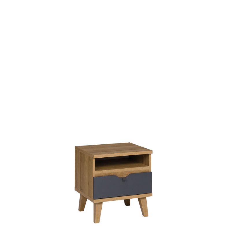 Stolik nocny MIRJAN 24 Memone dąb złoty / grafit 1 szt.