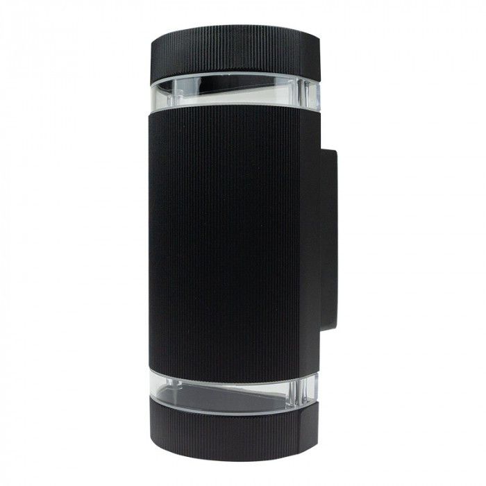 Kinkiet ścienny zewnętrzny Ecolight Kinkiety czarno-przezroczysty 2 x GU10 x 35W IP54 wym: 23 x 11 x 6,5 cm - 1 szt.