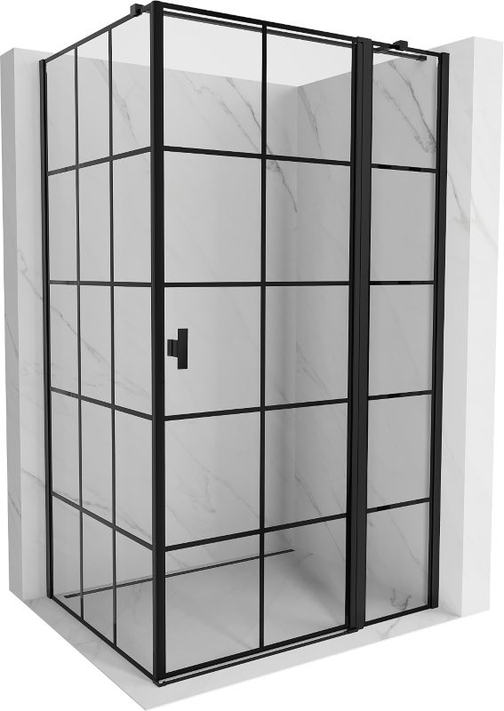 Kabina prysznicowa Mexen Mist T czarna kratka 110 x 70 cm 8A4T-110-070-70-77-P 1 szt.