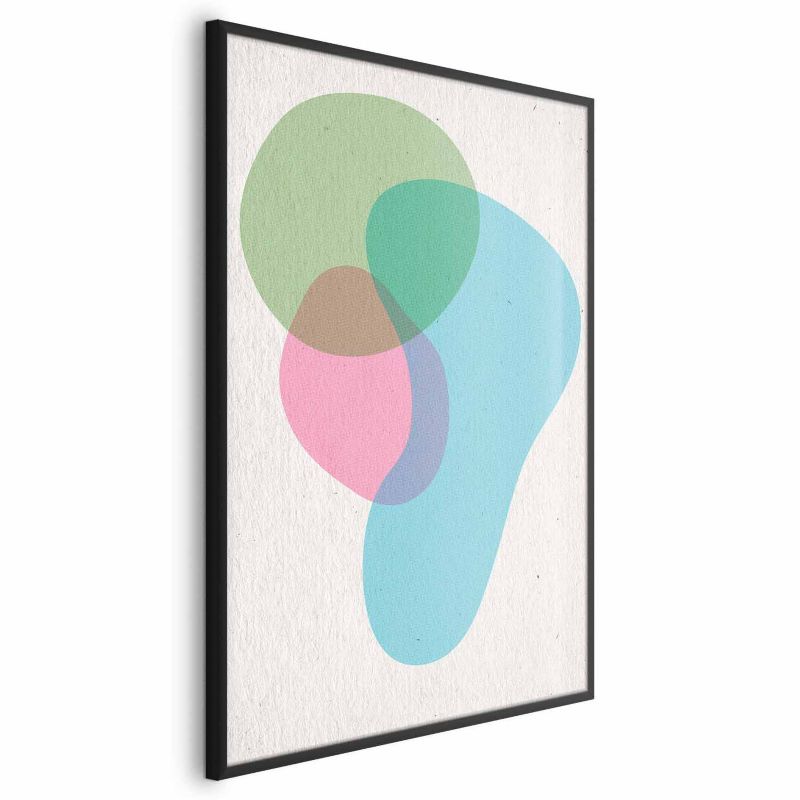 Plakat Artgeist Kolorowe plamy 60x90 cm z ramą czarną 1 szt