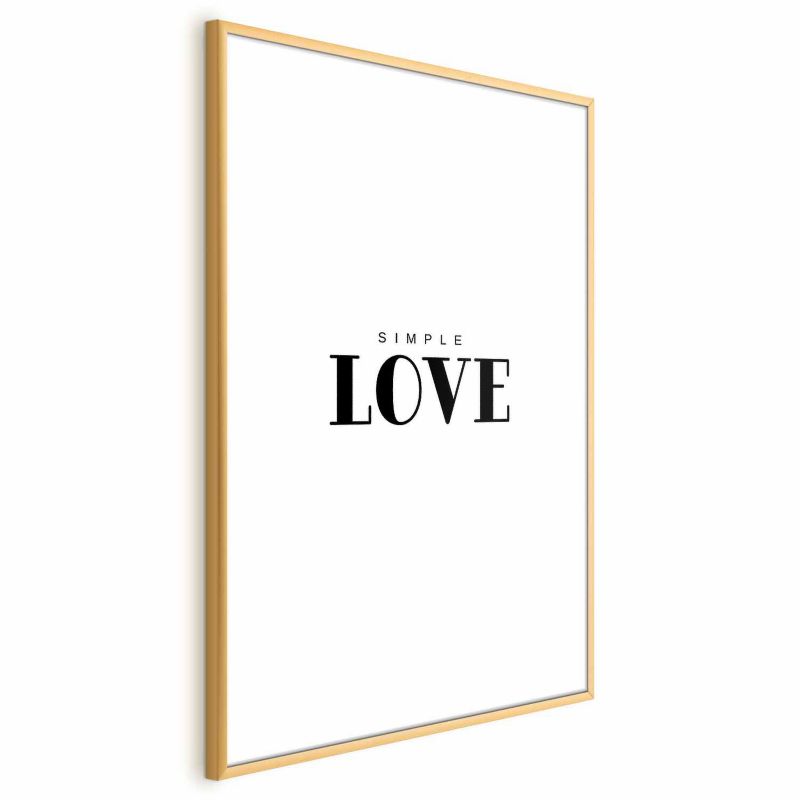 Plakat Artgeist Simple Love 21x30 cm z ramą złotą 1 szt