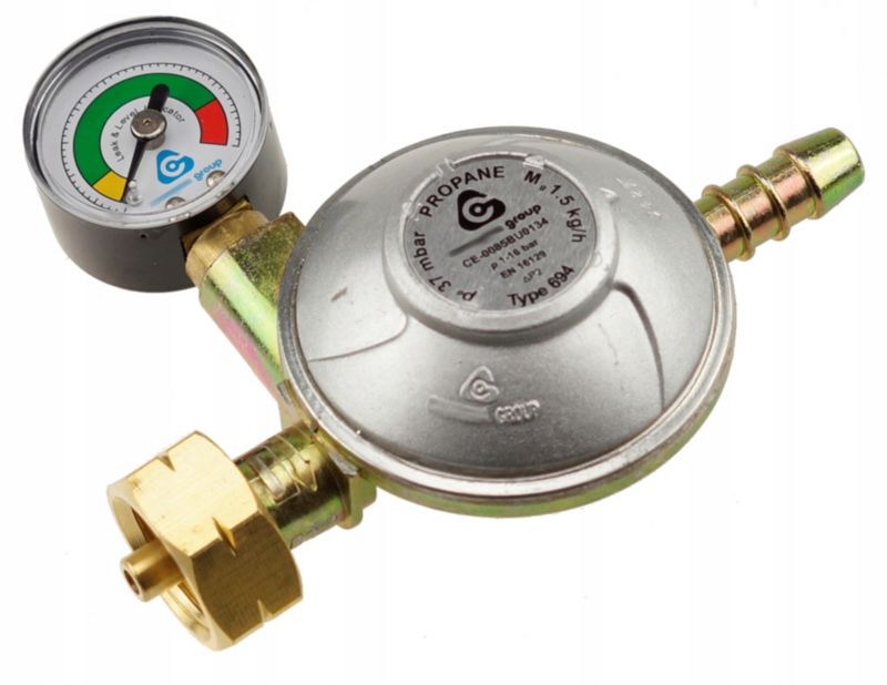 Reduktor FEINZ Gazu Z Manometrem Do Butli 37 Mbar 11Kg 1 szt.