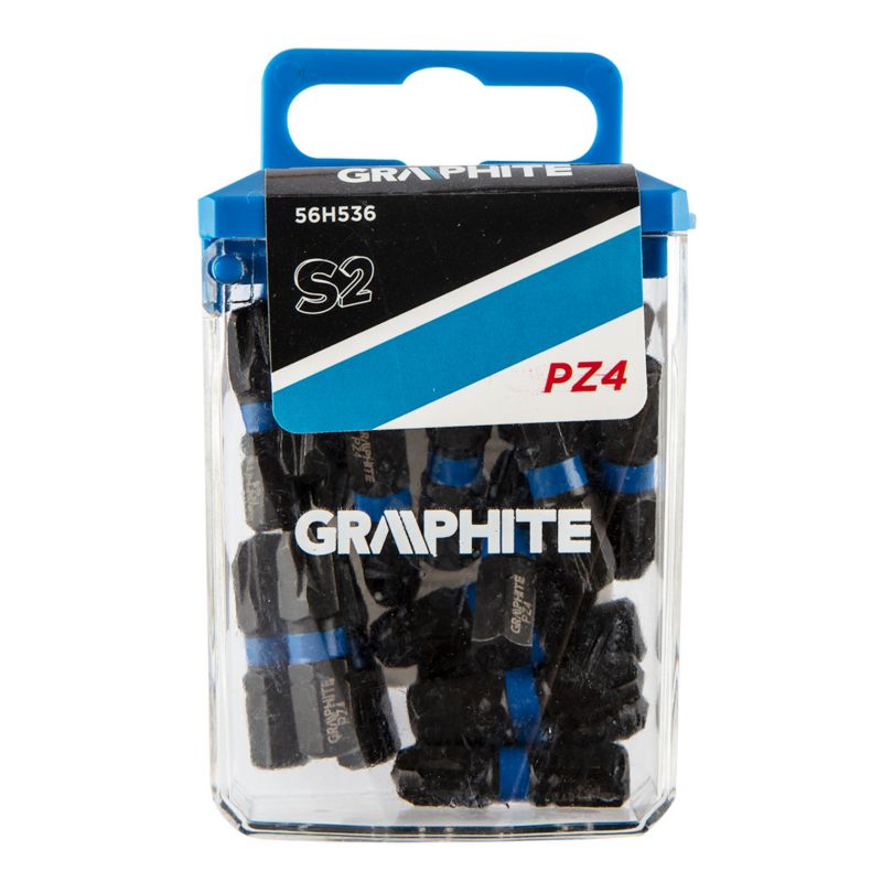 Bity udarowe GRAPHITE typ PZ4 x 25 mm, 20 szt. 1 kpl.