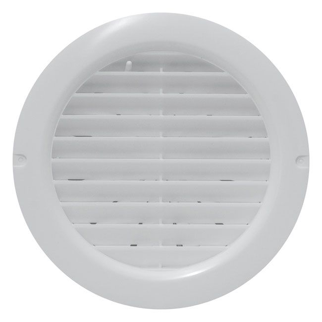 Kratka wentylacyjna Vents z regulowanym zamknięciem fi 150 mm biała