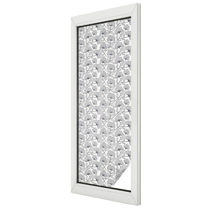 Folia Okienna Wallfluent 50x146 cm Chroniąca Prywatność Kwiaty botaniczne elegancja 1 rol.