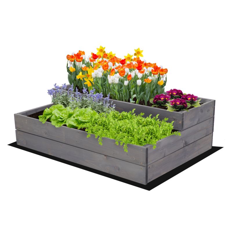 Skrzynia na warzywa MODO24 warzywnik 27x90x63 cm szara impregnacja 1 szt.