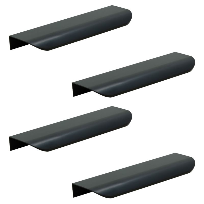 Uchwyt meblowy B&B krawędziowy 350 mm czarny 4 szt