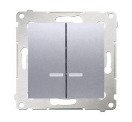 Łącznik świecznikowy Kontakt-Simon S54 z podświetleniem srebrny