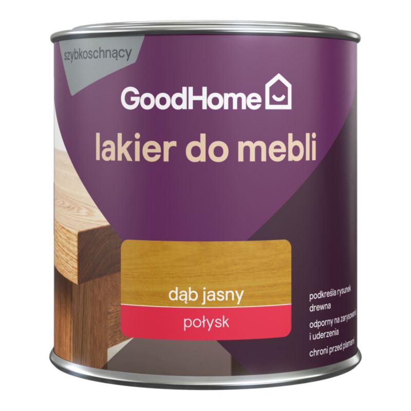 Lakier do mebli GoodHome jasny dąb połysk 0,25 l