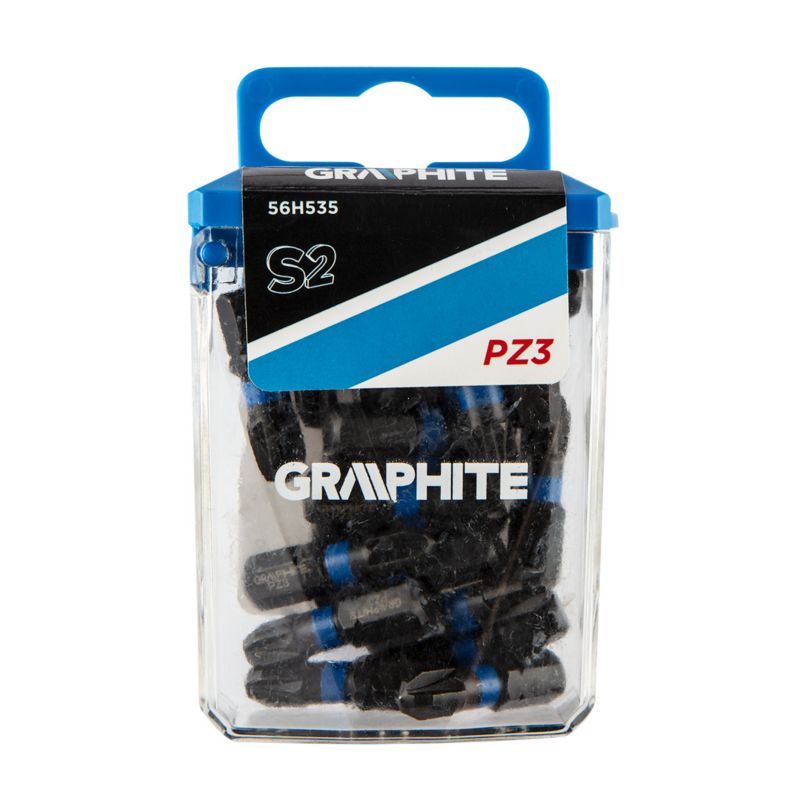 Bity udarowe GRAPHITE typ PZ3 x 25 mm, 20 szt. 1 kpl.