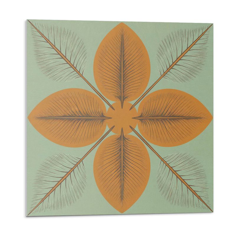 Kafelki samoprzylepne Wallfluent 30x30 cm Wzór liści w harmonijnej kompozycji 9 szt.