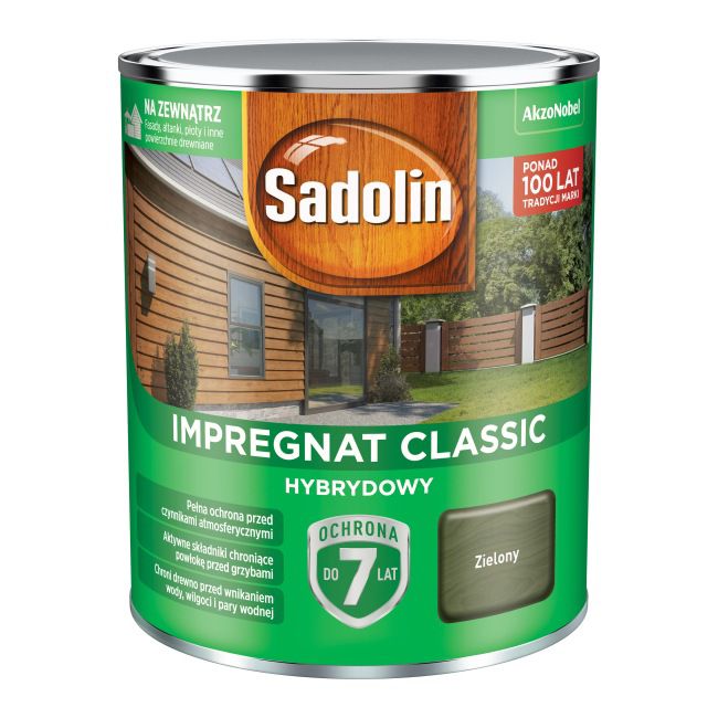 Impregnat do drewna Sadolin Hybrydowy zielony 0,75 l