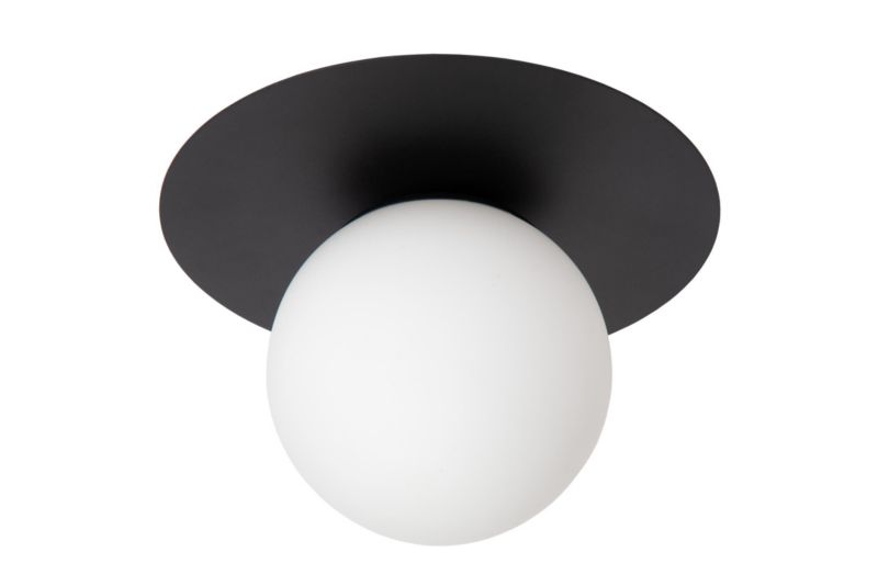 Lampa sufitowa wisząca Lucide Tricia 1993 czarna-biały opal szerokość 25 cm 1xE27 x 15W 1 szt.