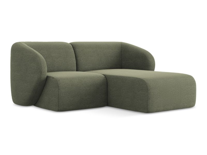 Narożnik prawostronny LaMiaSofa CERVO z tkaniny bouclé 178x166 cm oliwkowy 1 szt.