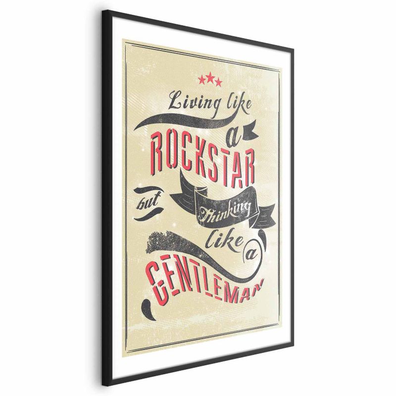 Plakat Artgeist Rockstar 60x90 cm z ramą czarną 1 szt