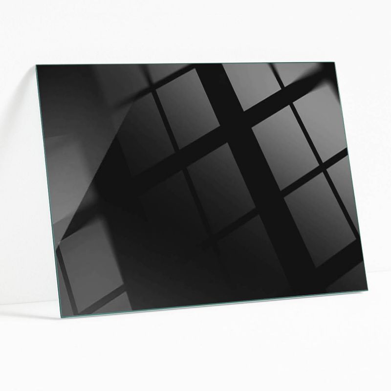 Blat Szklany z Nadrukiem Wallfluent 100x70 cm Czerń bez wzorów 1 szt.