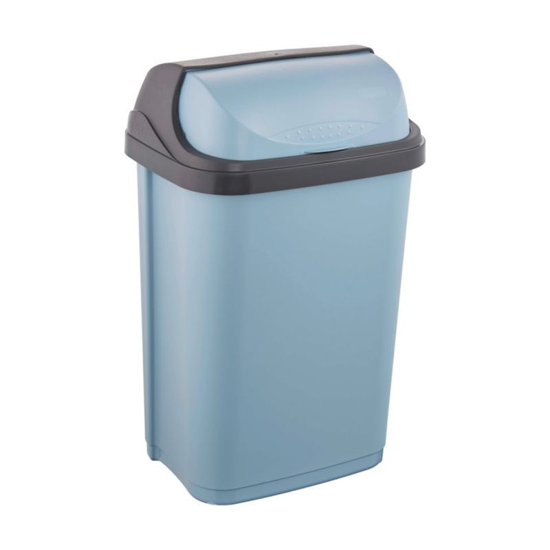 Kosz na śmieci Keeeper Rasmus 25 l niebieski z uchylną pokrywą z tworzywa sztucznego 1 szt.