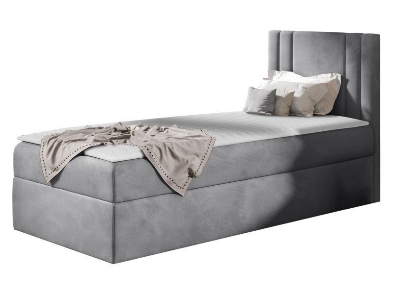 Łóżko kontynentalne MIRJAN 24 Carmen Mini 80x200, Strona: Prawa srebrny szary 1 szt.