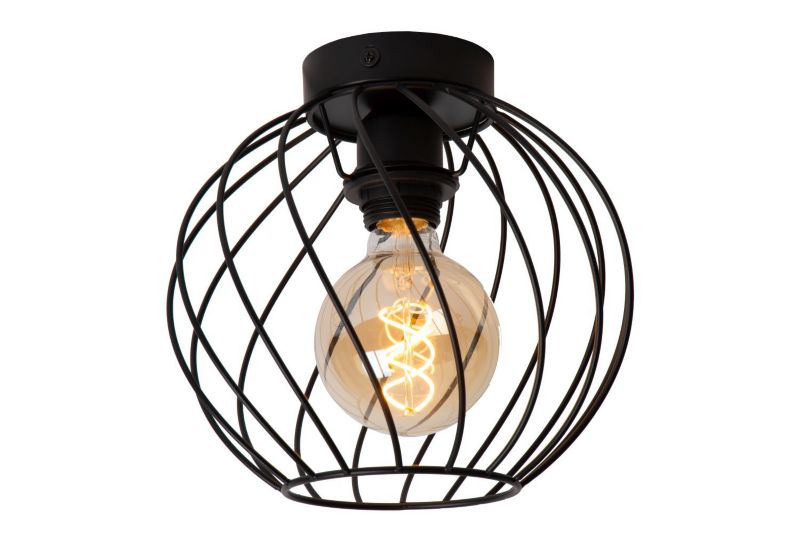 Lampa sufitowa wisząca Lucide Danza 1477 czarna szerokość 25 cm 1xE27 x 40W 1 szt.