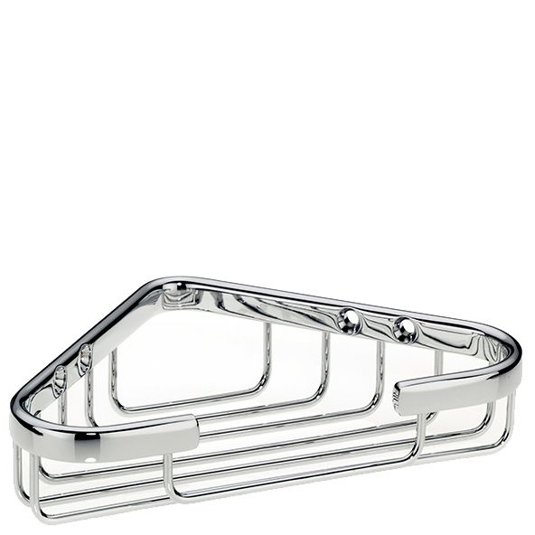 Koszyk łazienkowy narożny Kela Brass chrom mosiądz 17,5x3,5x3,5 cm montaż przykręcany 1 szt.