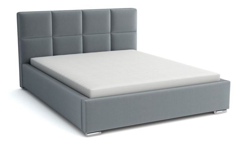 Łóżko tapicerowane 180x200 z materacem Bonni Alaska Szare 1 szt.