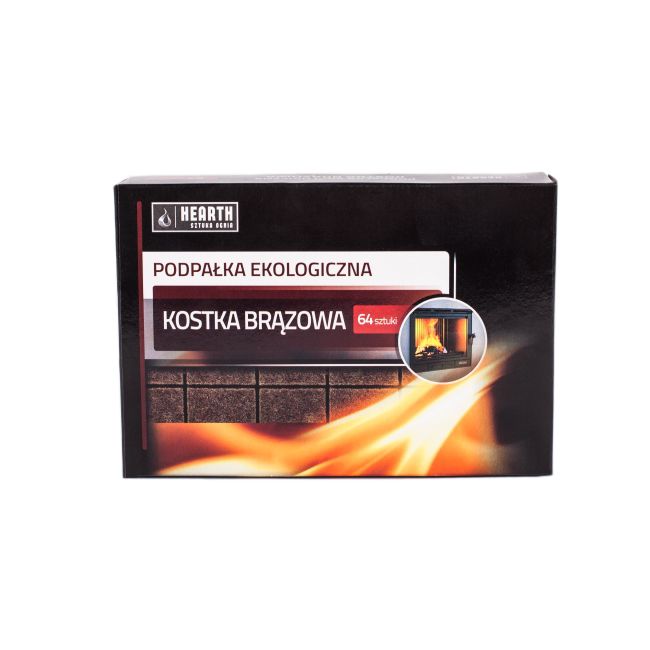 Podpałka brązowa Hearth gr. 18 mm 64 szt.