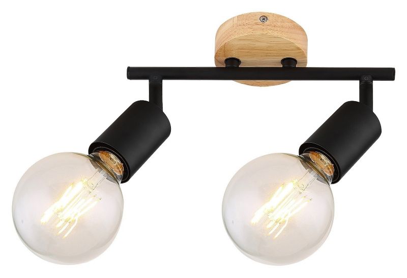 Kinkiet ścienny Rabalux Pablo czarny matowy 2 x E27 x IP20 wym: 13,5 x 25,5 x 11 cm - 1 szt.