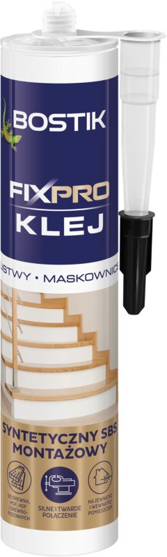 Klej montażowy Bostik FixPro do listew i maskownic 300 ml