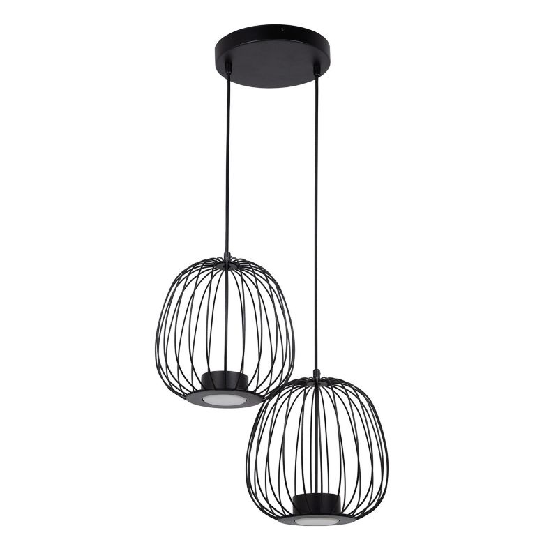 Lampa wisząca Sigma Lighting Bell Plus 7859 czarna industrialna 2xGX53 x 1 szt.