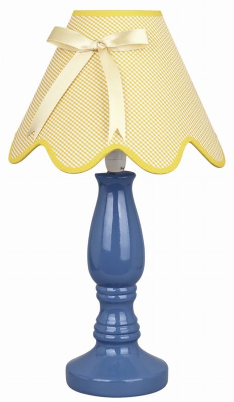 Lampa stołowa Candellux Lola niebiesko-żółta 1 x E14 x 40W IP20 wym: 41 x 26 x 26 cm ceramika - 1 szt.
