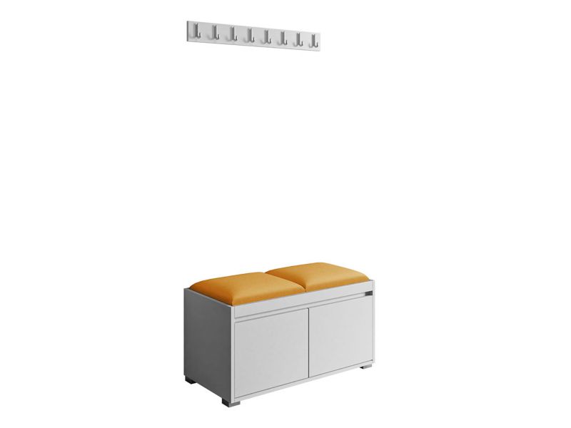 Zestaw do przedpokoju MIRJAN 24 Grawis 80 I biały + żółty 1 kpl.