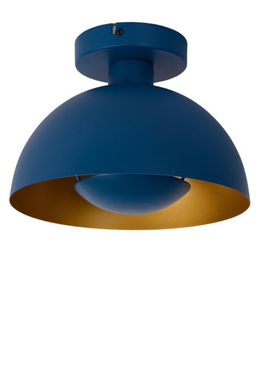 Lampa sufitowa wisząca Lucide Siemon 1729 niebiesko-złota szerokość 25 cm 1xE27 x 40W 1 szt.