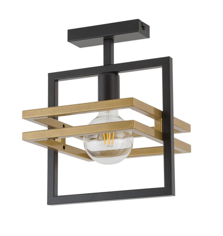 Lampa sufitowa wisząca Sigma Lighting Merci 0423 czarno-złota dekoracyjna 1xE27 x 1 szt.