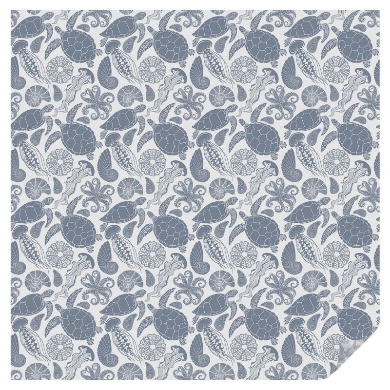 Folia Mrożona Witraż Tulup 100x100 cm Naklejka Maskująca Szybę Morska fauna na powtarzalnym wzorze 1 rol.